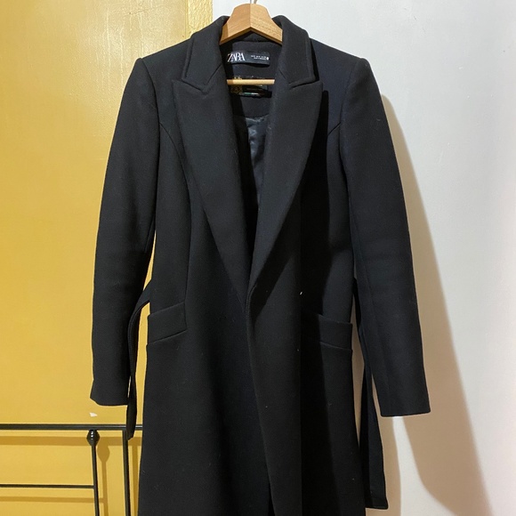 Italian wool coat Zara - Black size S - Picture 1 of 5